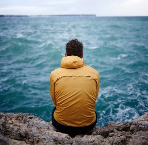 Man at the waters edge 800
